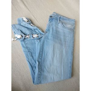 Mavi Women's Size 10 Light Wash Adriana Ankle Length Midrise Super Skinny Jeans